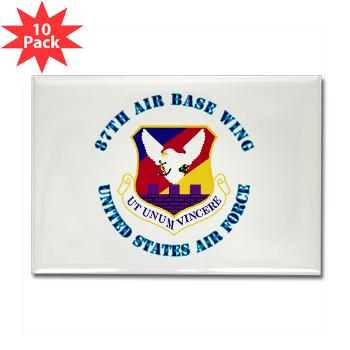 87ABW - M01 - 01 - 87th Air Base Wing with Text - Rectangle Magnet (10 pack)