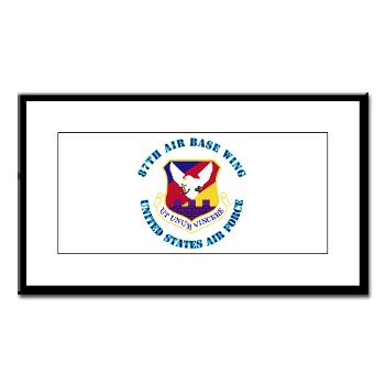87ABW - M01 - 02 - 87th Air Base Wing with Text - Small Framed Print