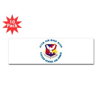 87ABW - M01 - 01 - 87th Air Base Wing with Text - Sticker (Bumper 10 pk)