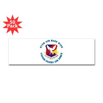 87ABW - M01 - 01 - 87th Air Base Wing with Text - Sticker (Bumper 50 pk)