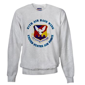 87ABW - A01 - 03 - 87th Air Base Wing with Text - Sweatshirt