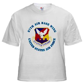 87ABW - A01 - 04 - 87th Air Base Wing with Text - White t-Shirt