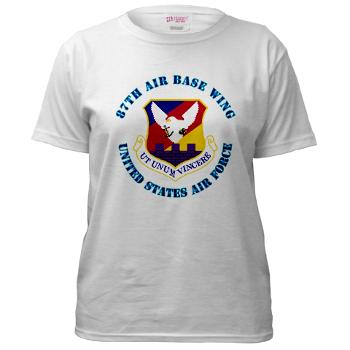 87ABW - A01 - 04 - 87th Air Base Wing with Text - Women's T-Shirt