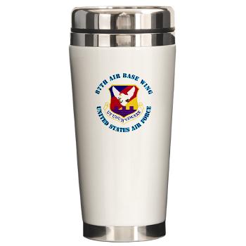 87ABW - M01 - 03 - 87th Air Base Wing with Text - Ceramic Travel Mug