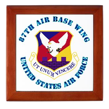 87ABW - M01 - 03 - 87th Air Base Wing with Text - Keepsake Box