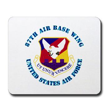 87ABW - M01 - 03 - 87th Air Base Wing with Text - Mousepad