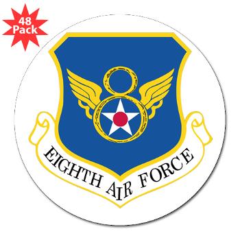 8EAF - M01 - 01 - Eighth Air Force - 3" Lapel Sticker (48 pk)