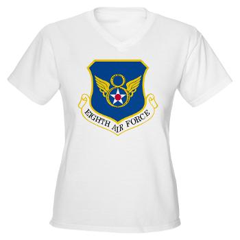 8EAF - A01 - 04 - Eighth Air Force - Women's V-Neck T-Shirt