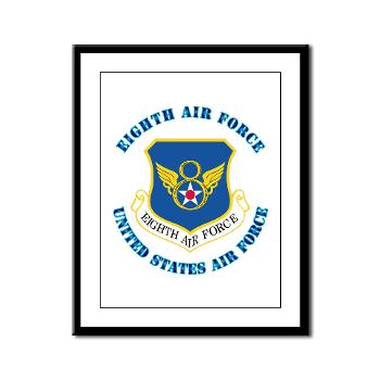 8EAF - M01 - 02 - Eighth Air Force with Text - Framed Panel Print