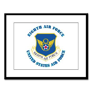 8EAF - M01 - 02 - Eighth Air Force with Text - Large Framed Print