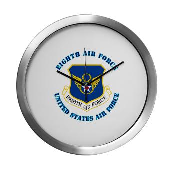 8EAF - M01 - 03 - Eighth Air Force with Text - Modern Wall Clock