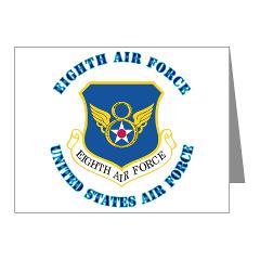 8EAF - M01 - 02 - Eighth Air Force with Text - Note Cards (Pk of 20)