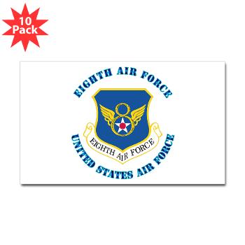 8EAF - M01 - 01 - Eighth Air Force with Text - Sticker (Rectangle 10 pk)