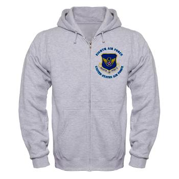 8EAF - A01 - 03 - Eighth Air Force with Text - Zip Hoodie