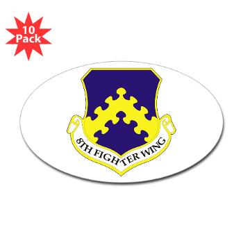 8FW - M01 - 01 - 8th Fighter Wing - Sticker (Oval 10 pk)