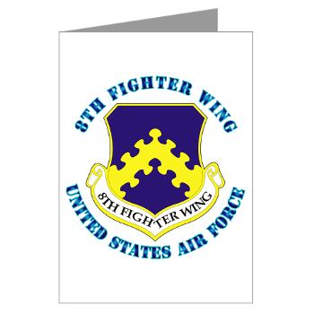 8FW - M01 - 02 - 8th Fighter Wing with Text - Greeting Cards (Pk of 10)
