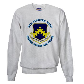 8FW - A01 - 03 - 8th Fighter Wing with Text - Sweatshirt