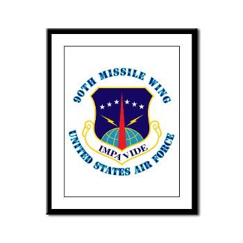 90MW - M01 - 02 - 90th Missile Wing with Text - Framed Panel Print - Click Image to Close