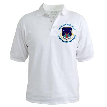 90MW - A01 - 04 - 90th Missile Wing with Text - Golf Shirt