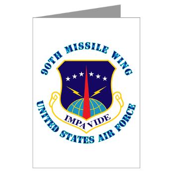 90MW - M01 - 02 - 90th Missile Wing with Text - Greeting Cards (Pk of 10) - Click Image to Close