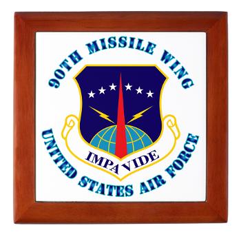 90MW - M01 - 03 - 90th Missile Wing with Text - Keepsake Box