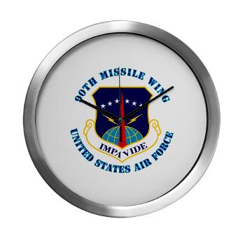 90MW - M01 - 03 - 90th Missile Wing with Text - Modern Wall Clock