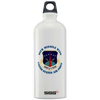 90MW - M01 - 03 - 90th Missile Wing with Text - Sigg Water Bottle 1.0L