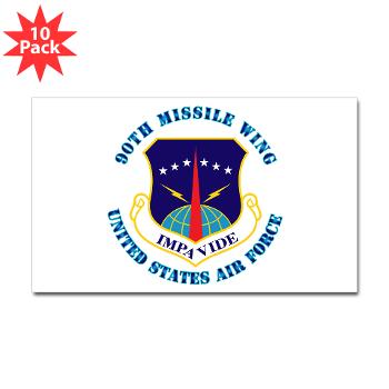 90MW - M01 - 01 - 90th Missile Wing with Text - Sticker (Rectangle 10 pk)