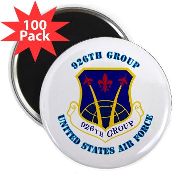 926G - M01 - 01 - 926th Group with Text - 2.25" Magnet (100 pack)
