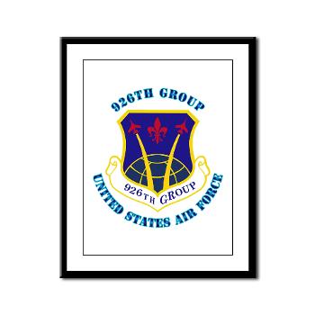 926G - M01 - 02 - 926th Group with Text - Framed Panel Print