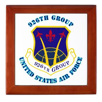 926G - M01 - 03 - 926th Group with Text - Keepsake Box