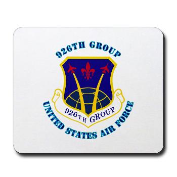 926G - M01 - 03 - 926th Group with Text - Mousepad