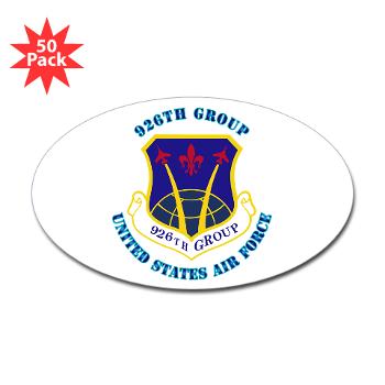 926G - M01 - 01 - 926th Group with Text - Sticker (Oval 50 pk)