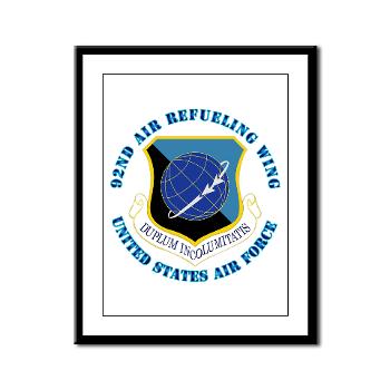 92ARW - M01 - 02 - 92nd Air Refueling Wing with Text - Framed Panel Print - Click Image to Close