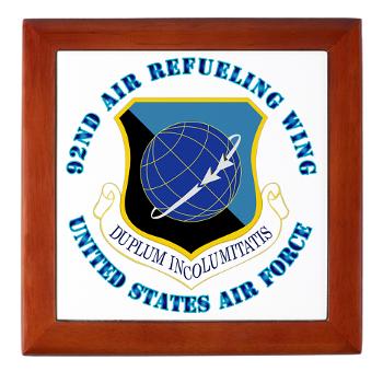 92ARW - M01 - 03 - 92nd Air Refueling Wing with Text - Keepsake Box