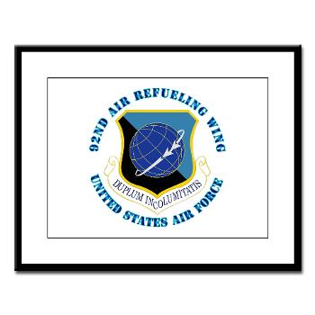 92ARW - M01 - 02 - 92nd Air Refueling Wing with Text - Large Framed Print