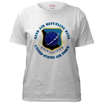 92ARW - A01 - 04 - 92nd Air Refueling Wing with Text - Women's T-Shirt