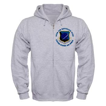 92ARW - A01 - 03 - 92nd Air Refueling Wing with Text - Zip Hoodie