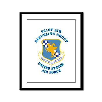 931ARG - M01 - 02 - 931st Air Refueling Group with Text - Framed Panel Print