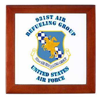 931ARG - M01 - 03 - 931st Air Refueling Group with Text - Keepsake Box