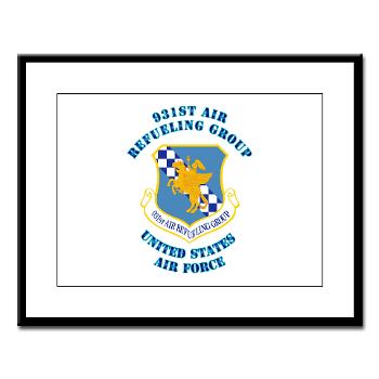 931ARG - M01 - 02 - 931st Air Refueling Group with Text - Large Framed Print
