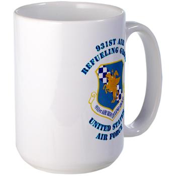 931ARG - M01 - 03 - 931st Air Refueling Group with Text - Large Mug