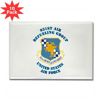 931ARG - M01 - 01 - 931st Air Refueling Group with Text - Rectangle Magnet (10 pack)