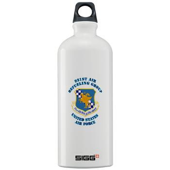 931ARG - M01 - 03 - 931st Air Refueling Group with Text - Sigg Water Bottle 1.0L