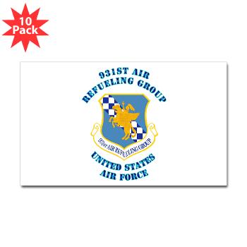 931ARG - M01 - 01 - 931st Air Refueling Group with Text - Sticker (Rectangle 10 pk)24.99