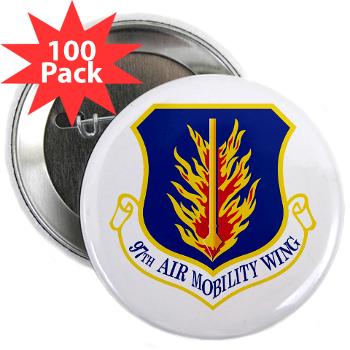 97AMW - M01 - 01 - 97th Air Mobility Wing - 2.25" Button (100 pack) - Click Image to Close