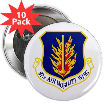 97AMW - M01 - 01 - 97th Air Mobility Wing - 2.25" Button (10 pack) - Click Image to Close