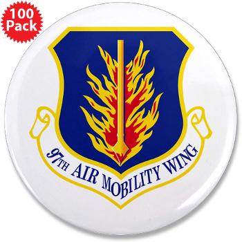 97AMW - M01 - 01 - 97th Air Mobility Wing - 3.5" Button (100 pack)