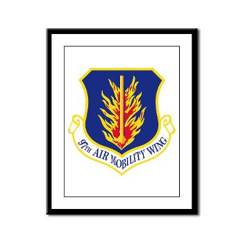 97AMW - M01 - 02 - 97th Air Mobility Wing - Framed Panel Print