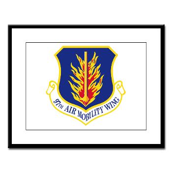 97AMW - M01 - 02 - 97th Air Mobility Wing - Large Framed Print